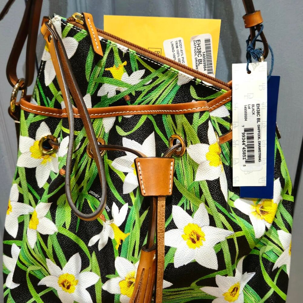 Dooney & Bourke Daffodil Drawstring Bucket Bag and Key Chain Purse - Picture 5 of 16